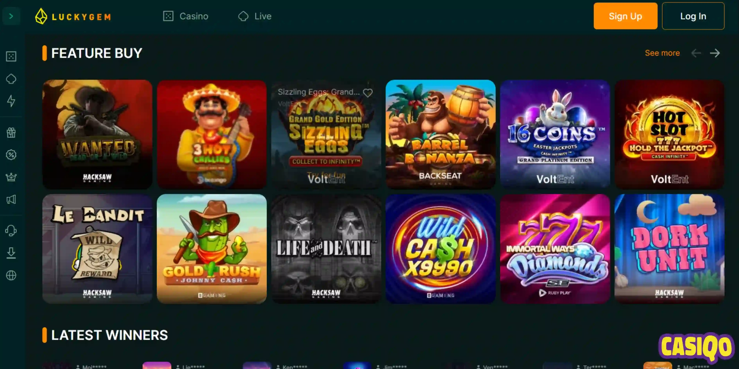 LuckyGem interface